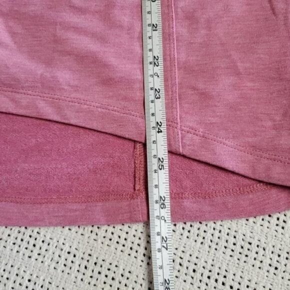 LOLE Cinched Neck Stretch Eco Friendly Pink Pullover Tunic with Pockets - Picture 10 of 11